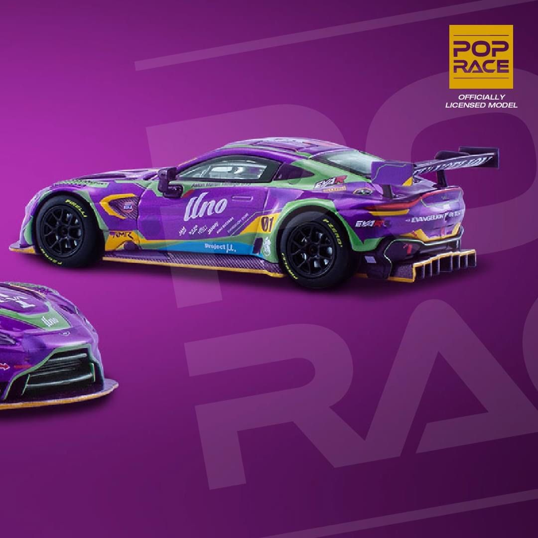 Pop Race 1:64 Aston Martin GT3 Purple - EVA RT TEST TYPE-01 - PR64-19