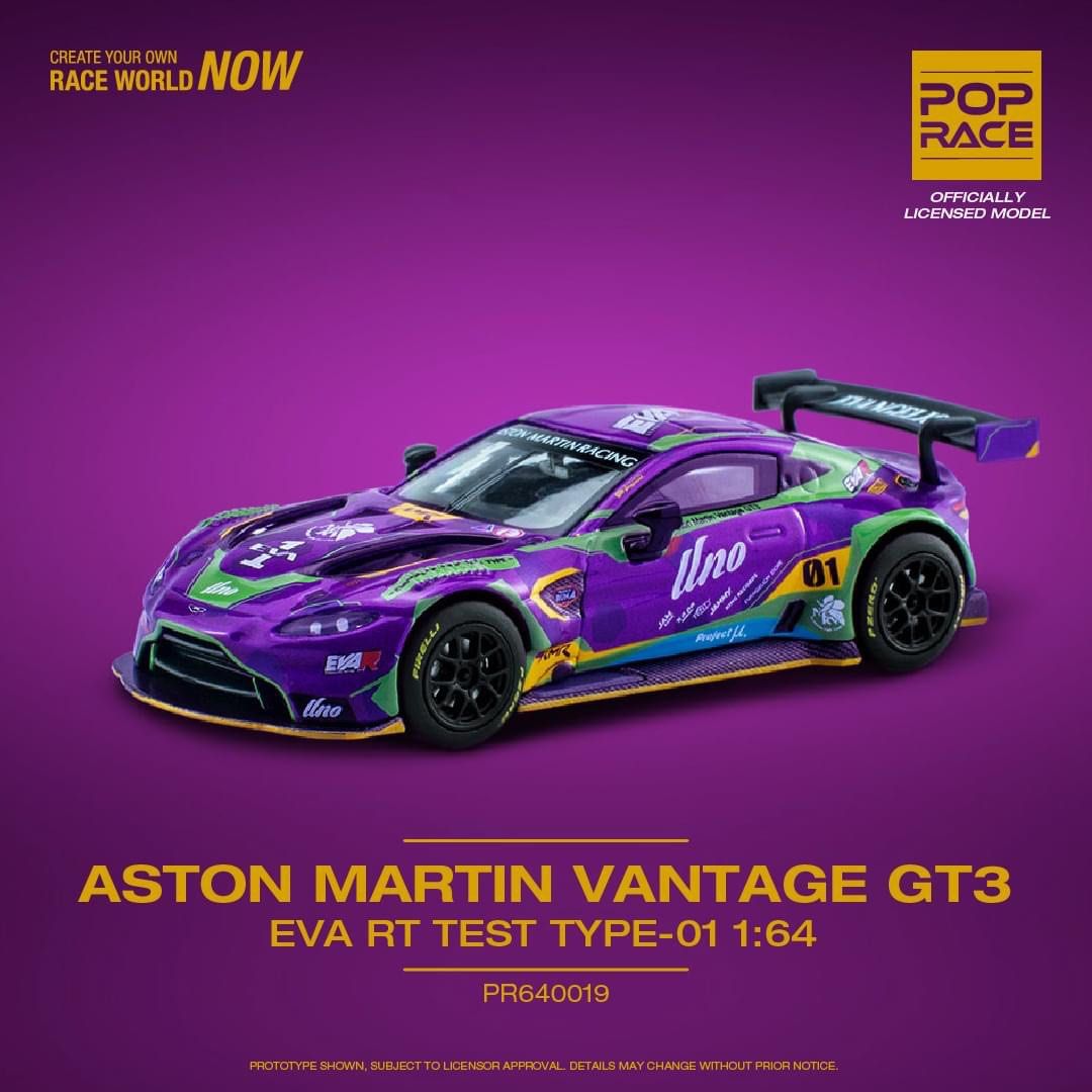 XCARTOYS x POP RACE 1:64 EVA RT TEST TYPE-01 ASTON MARTIN GT3 Diecast Model  Car - AliExpress