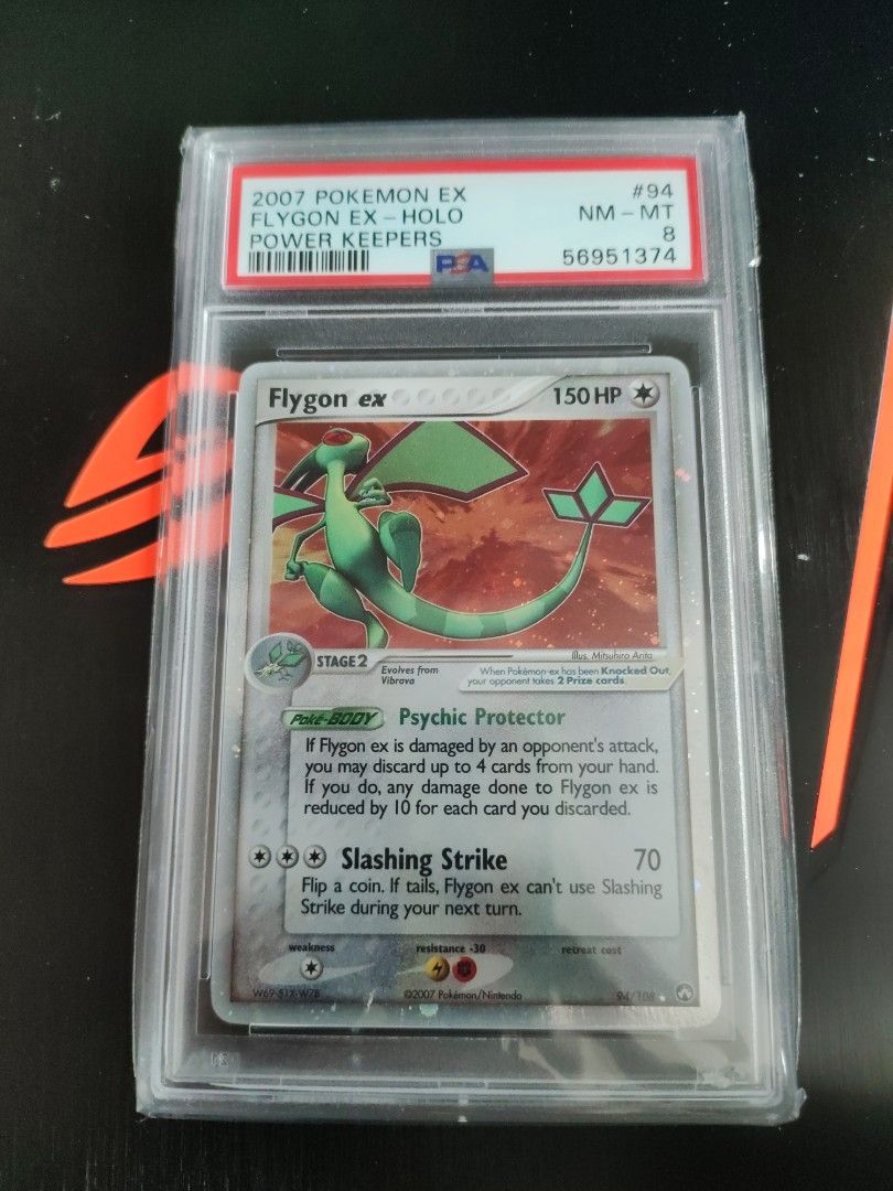 Power keepers Flygon ex PSA 8, Hobbies & Toys, Memorabilia