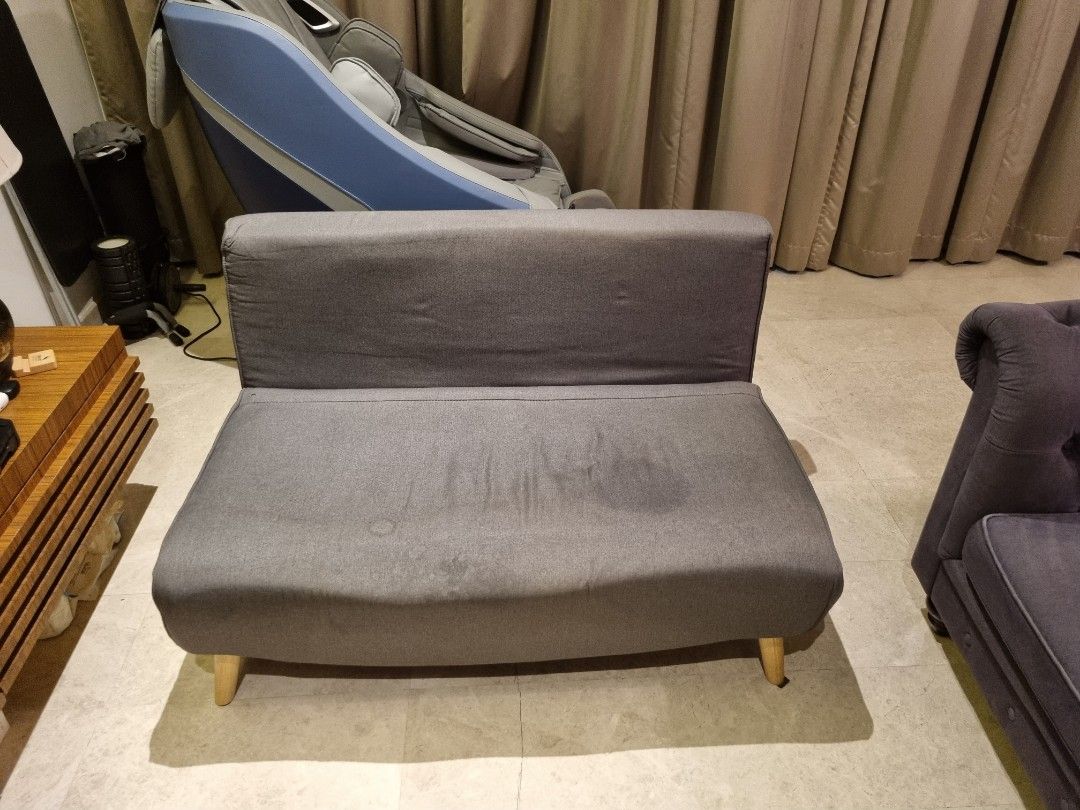 Haru single sofa store bed marshmallow grey