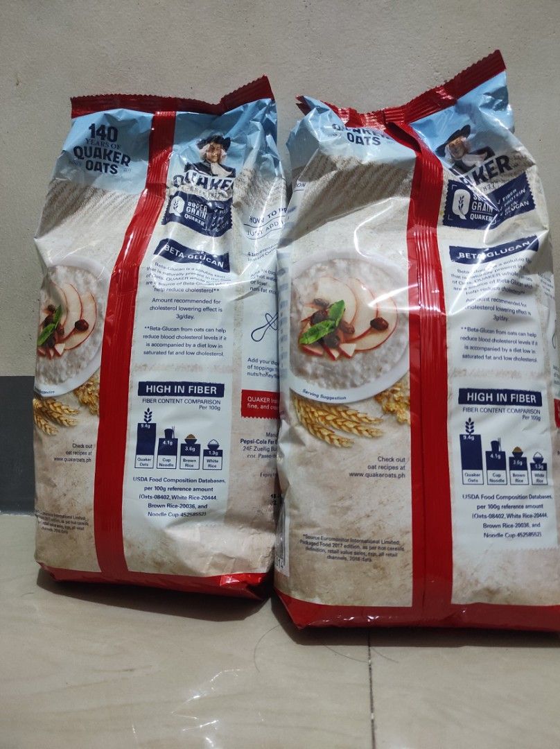 Quaker Instant Oatmeal (Category: Packaged & Instant Food) located in Quezon City. Submitted by steeldesign (Listing ID 1253923369, Image 2). Description: Php 240 for two Best before: July 18, 2024.