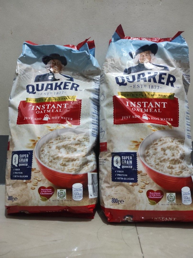 Quaker Instant Oatmeal (Category: Packaged & Instant Food) located in Quezon City. Submitted by steeldesign (Listing ID 1253923369, Image 1). Description: Php 240 for two Best before: July 18, 2024.