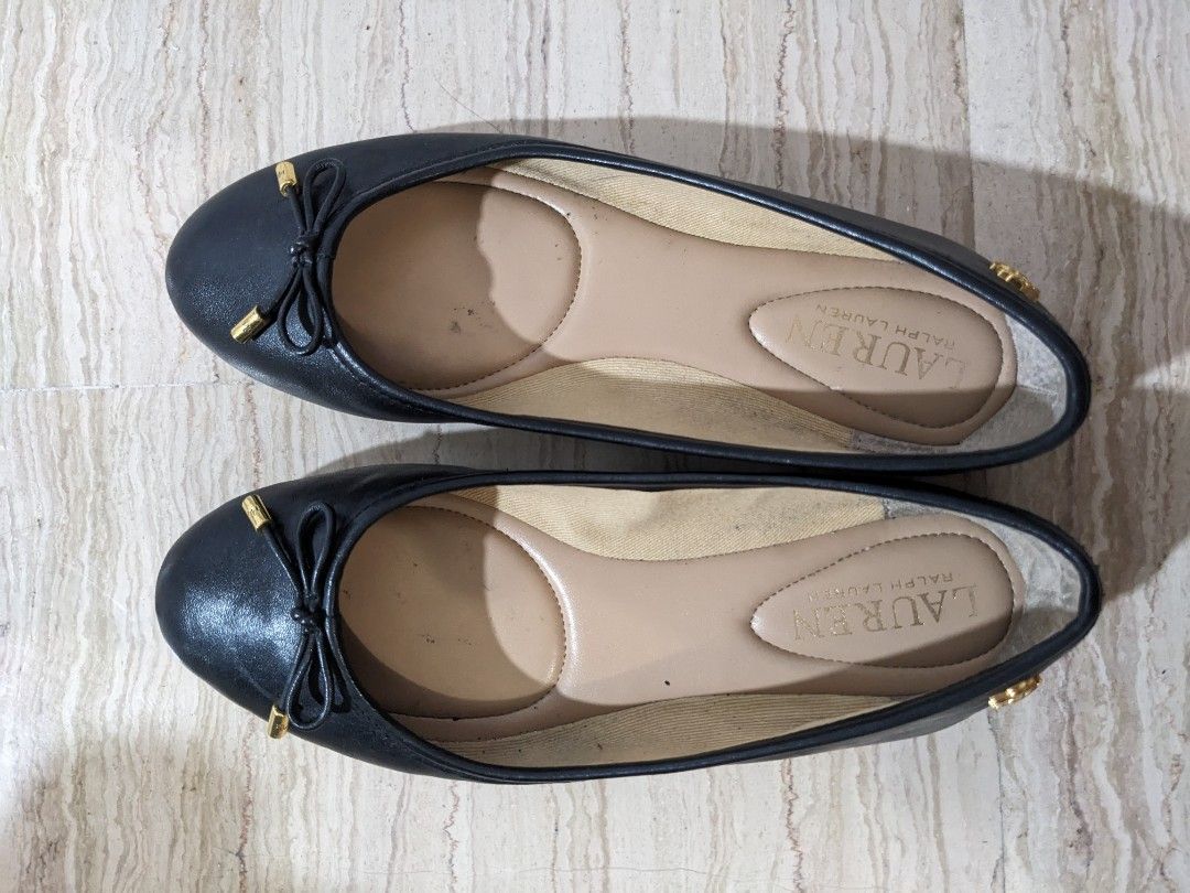 Ralph lauren outlet black flats