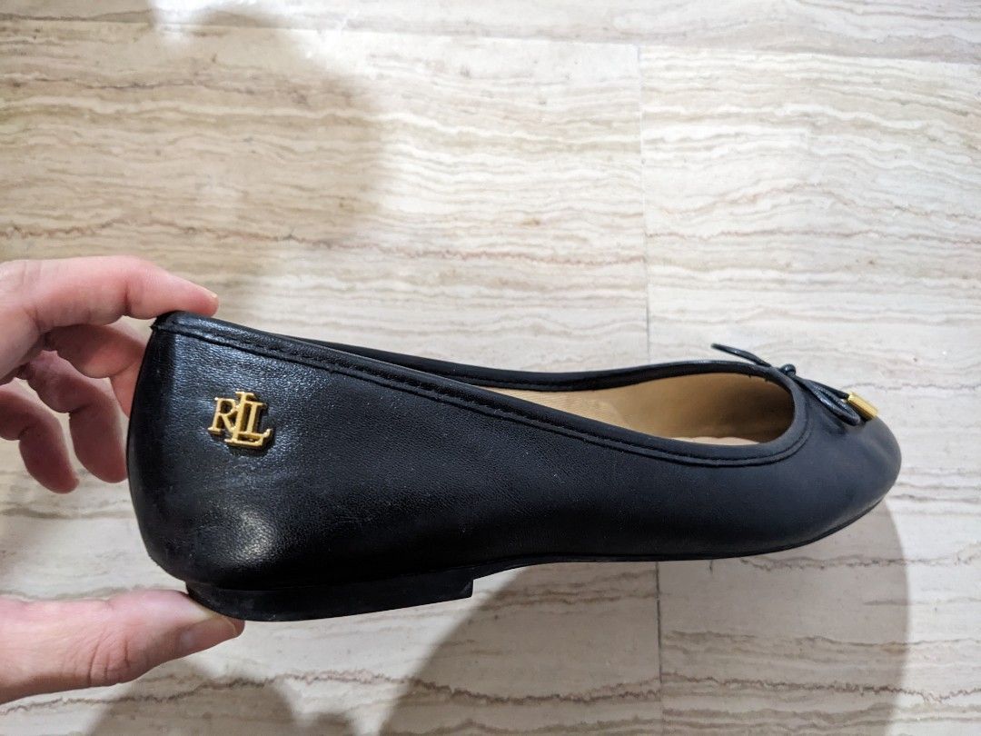 Ralph lauren outlet black flats
