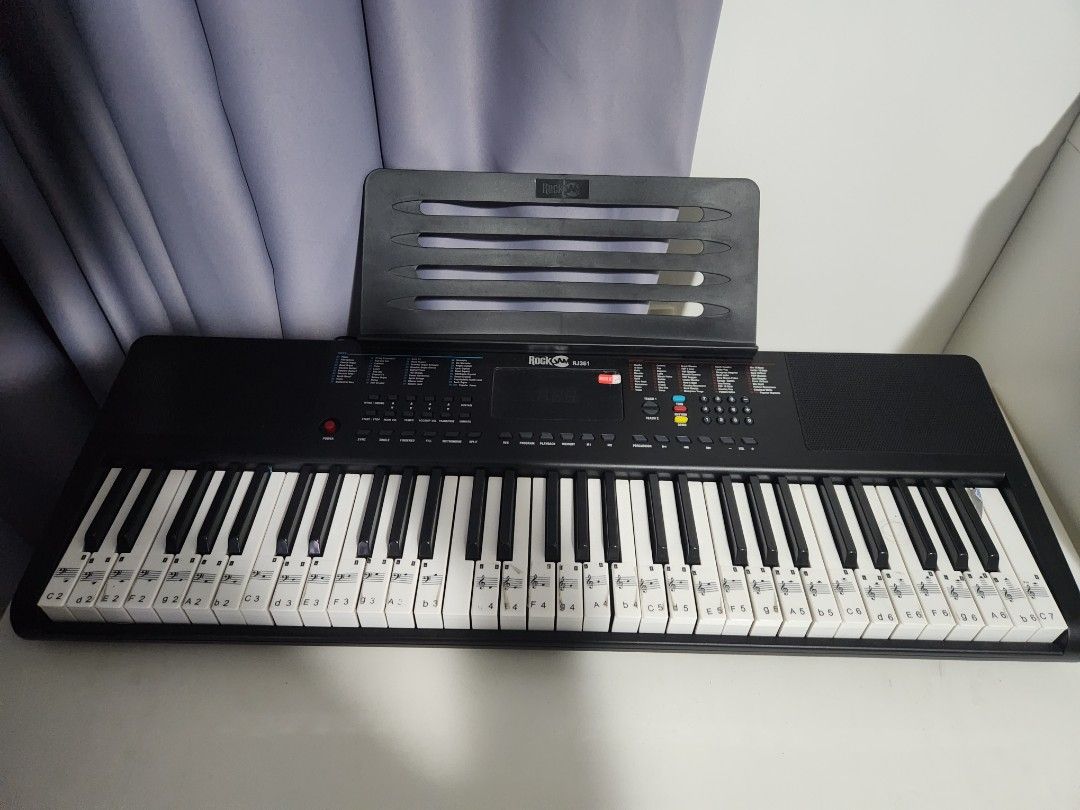 RockJam Compact 61 Key Keyboard with Sheet Music Stand