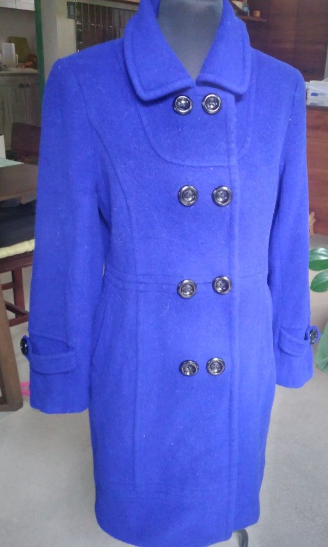 Ladies royal blue winter coat shop
