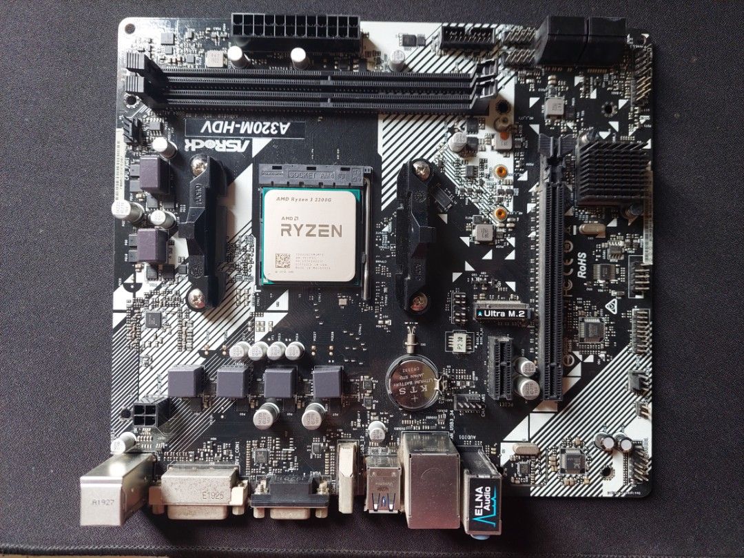 Ryzen 3 2200G Mobo Asrock A320m HDV