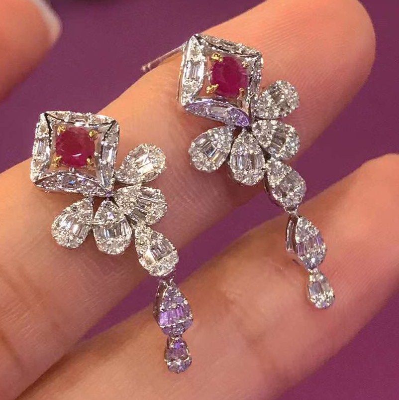 Real diamond stud hotsell earrings sale