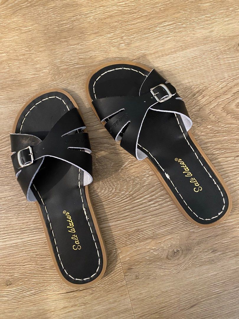 Saltwater Classic Slide Black Sandal EU37 UK4 Cheapest on Carousell