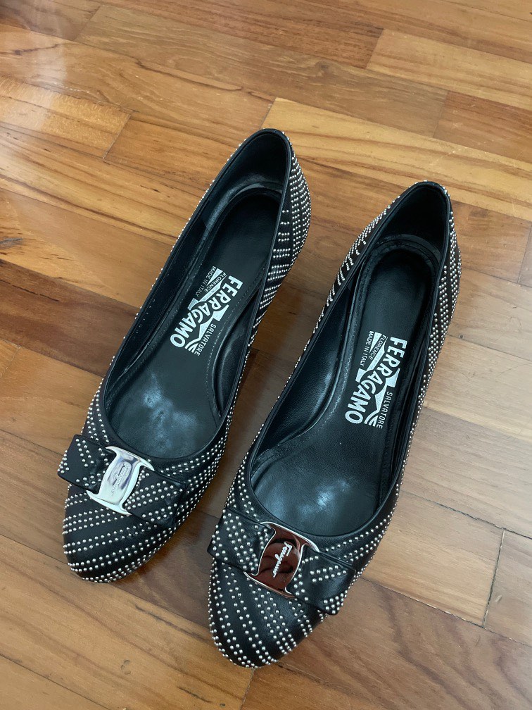 Ferragamo studded shoes 2025