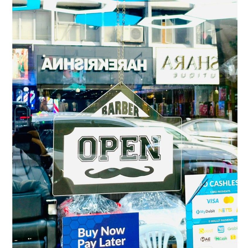 [SG STOCK] OPEN AND CLOSE PP DOOR SIGN WITH CHAIN SUCTION CUP, Beauty ...