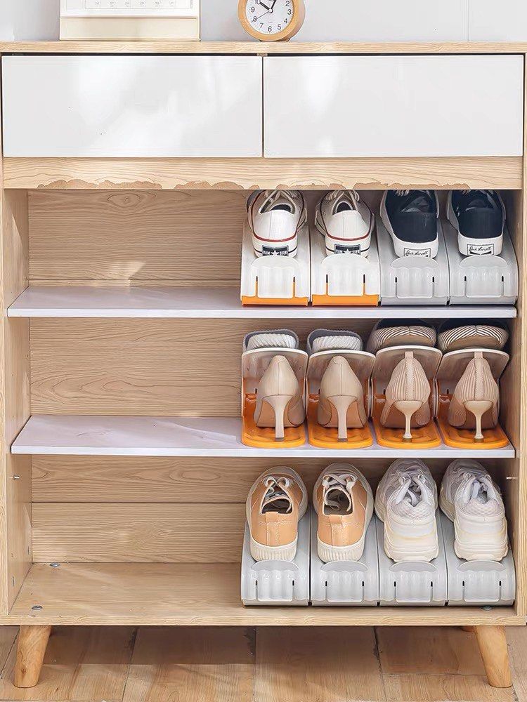 Shoe Rack Extendable Organiser for Sneakers High Heels Sports Shoe ...