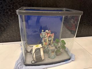 Small Aquarium with Pump & Decors
