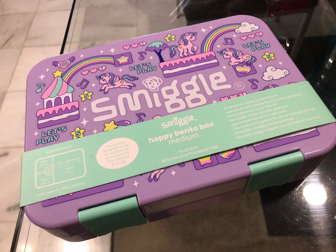 Smiggle Happy Bento Lunch Box Medium Unicorn