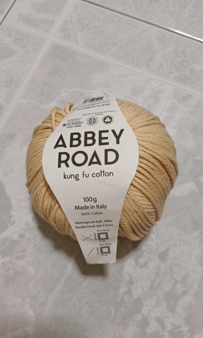 Spotlight Abbey Road Kungfu Cotton Yarn Natural, Hobbies Toys