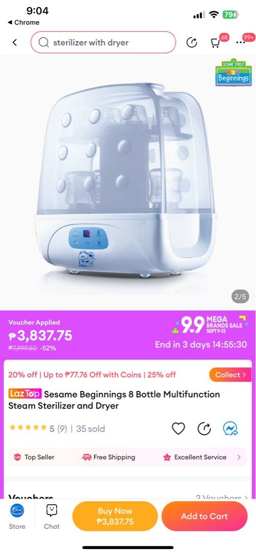 Sterilizer Sesame Street Babies Kids Nursing Feeding Breastfeeding Bottle Feeding on Carousell