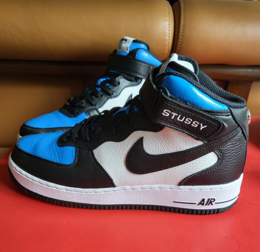 Stussy Air Force 1 Mid Royal Toe Men s Fashion Footwear