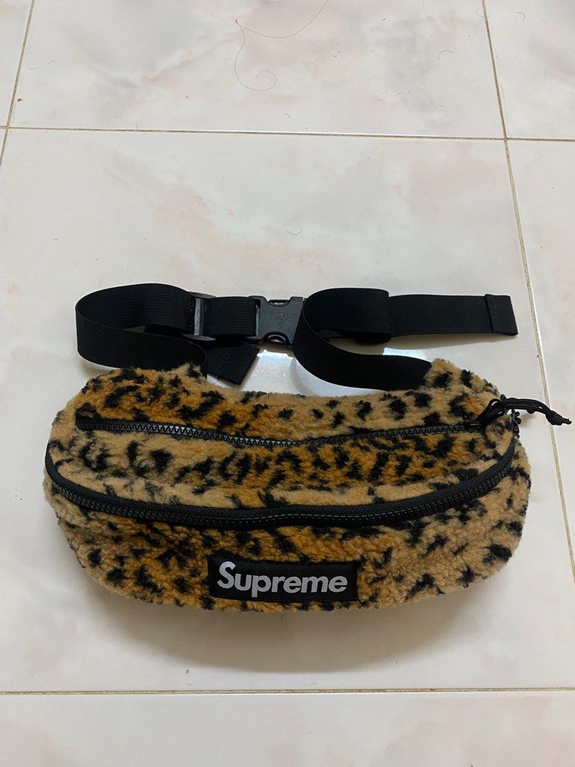 Supreme leopard sling best sale bag