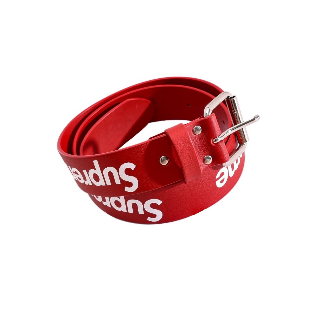 Supreme Repeat Leather Belt滿印字母Logo真皮皮帶, 名牌, 飾物