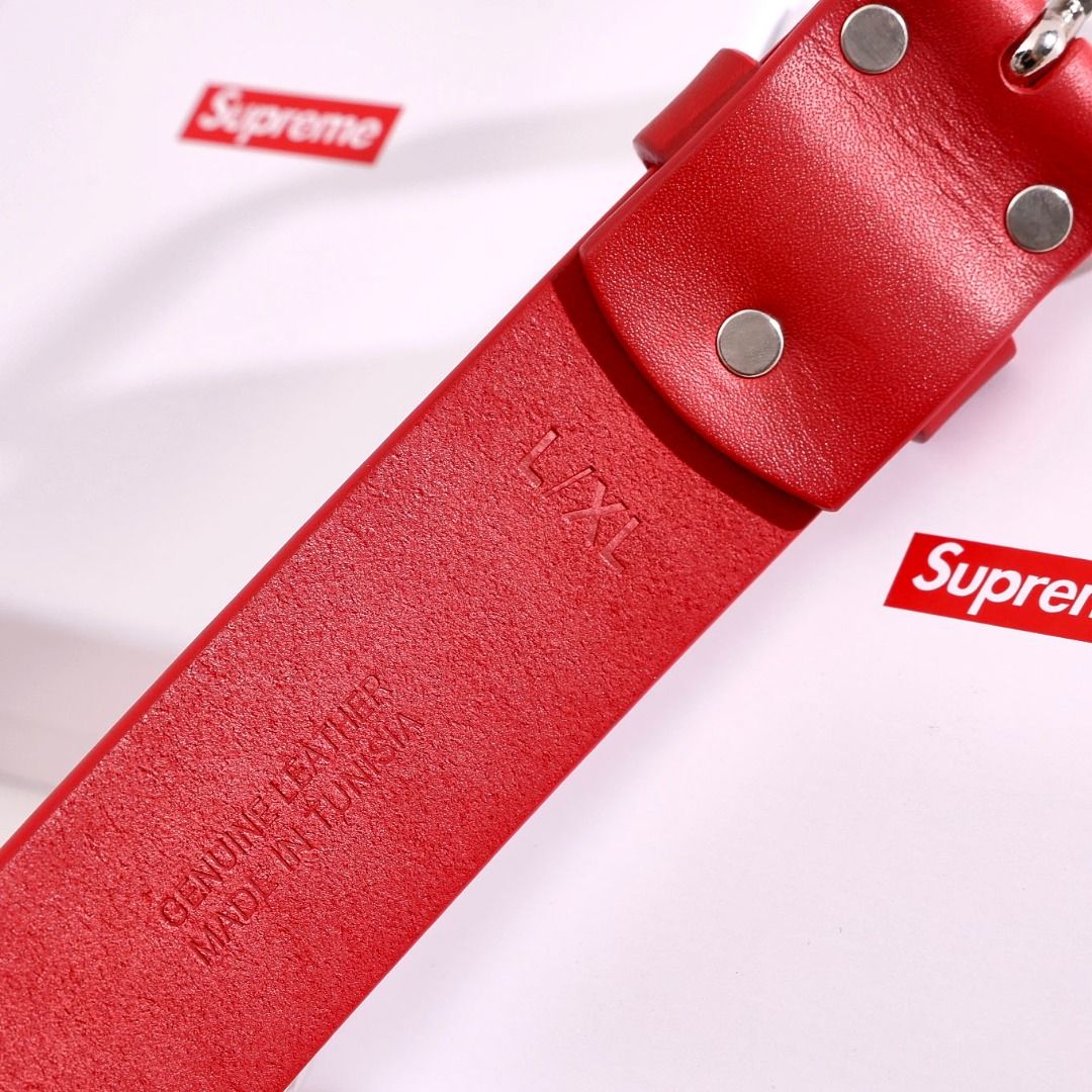 Supreme Repeat Leather Belt滿印字母Logo真皮皮帶, 名牌, 飾物及配件