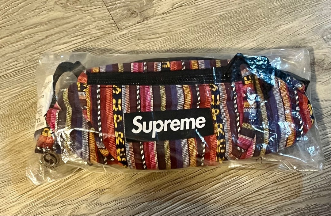 Supreme Woven Stripe Waist Bag