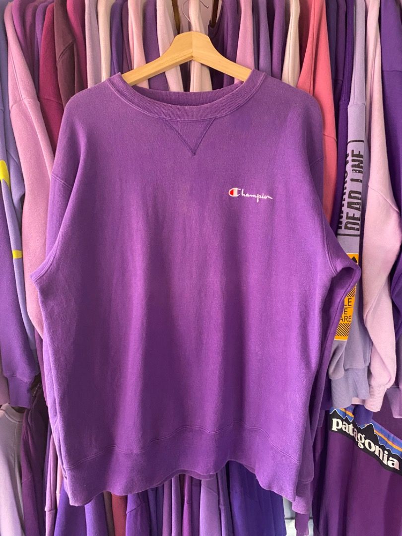 Purple deals champion sweatshirt