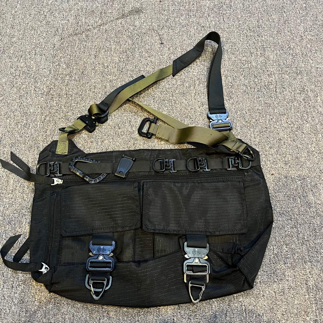 Tech wear EDC Molle black sling bag