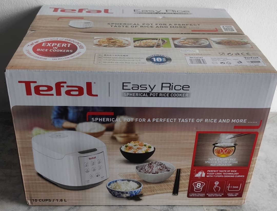 Tefal Easy Rice Fuzzy Logic Rice Cooker (RK7321), TV & Home Appliances