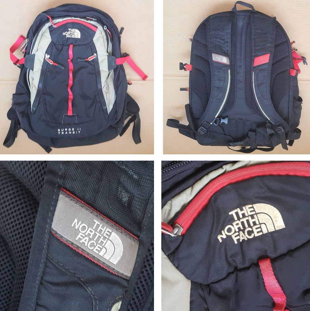 White and black best sale north face backpack