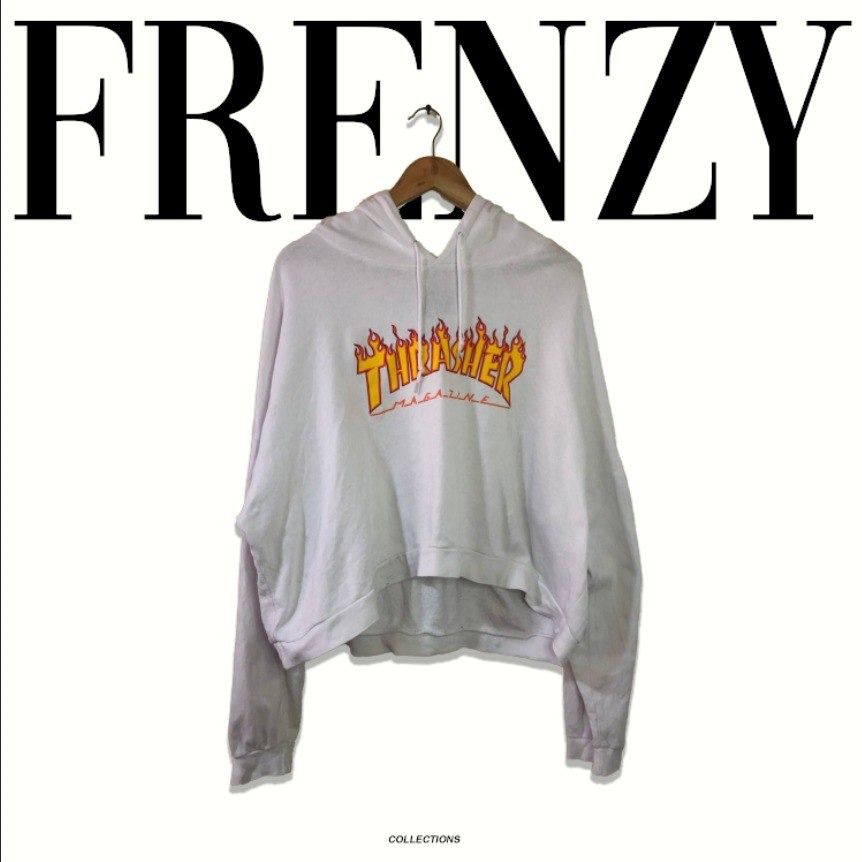 Thrasher cropped hoodie women's store
