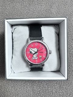 Timex Standard x Peanuts Featuring Snoopy Halloween Unisex Watch (black leather strap)