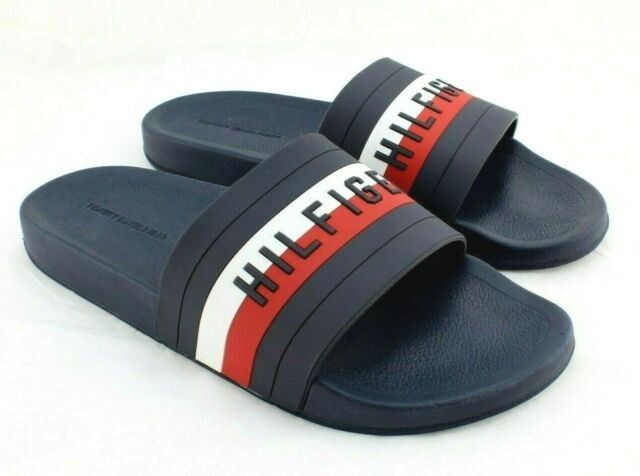 Tommy Hilfiger Navy Blue Slides Men s Fashion Footwear