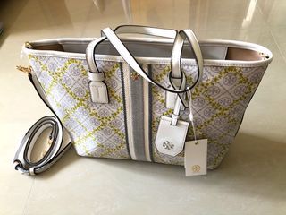 Tory+Burch+Kira+Camera+White+Mixed+Floral+Ivory+Afternoon+Tea+Shoulder+Bag  for sale online