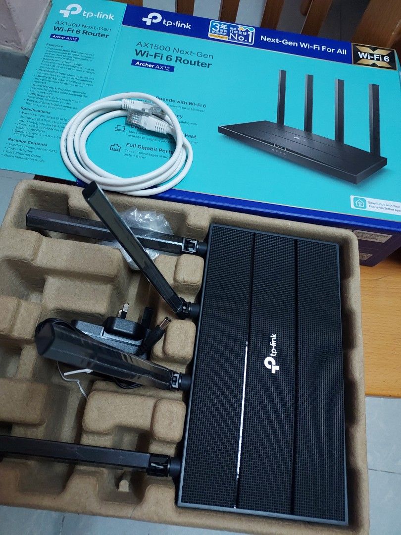 tp link ax1500 WiFi6 Router, 電腦＆科技, 電腦周邊及配件, Wifi及上網相關產品 - Carousell