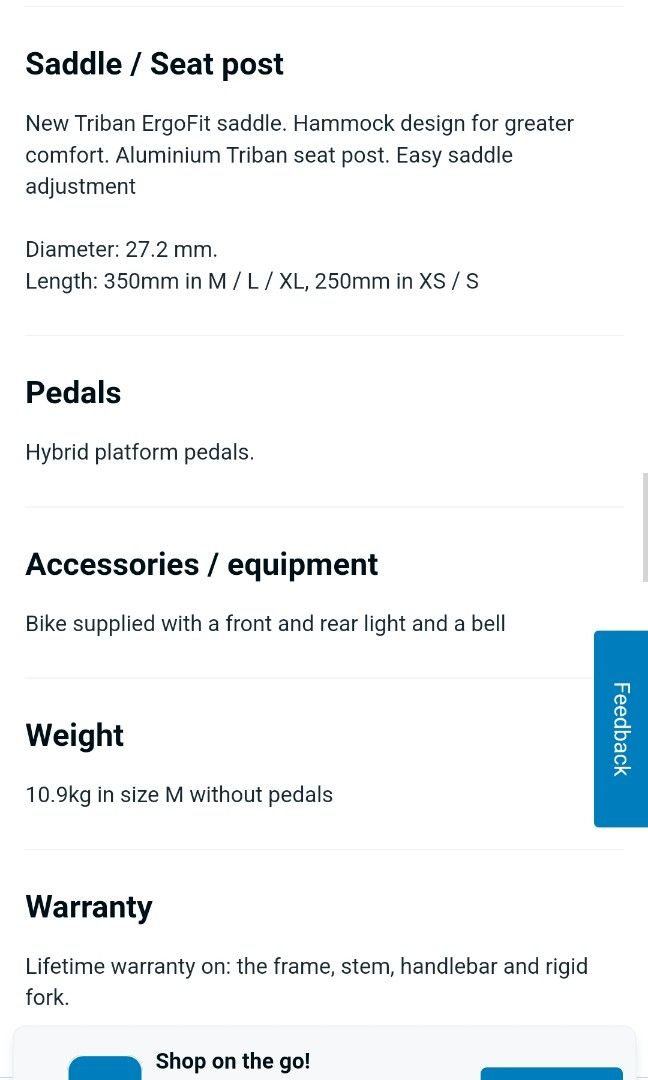 Triban rc120 2025 geometry