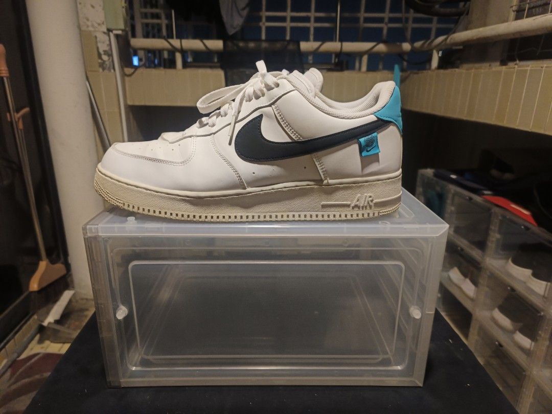 US13 AF1 white and blue Men s Fashion Footwear Sneakers on Carousell