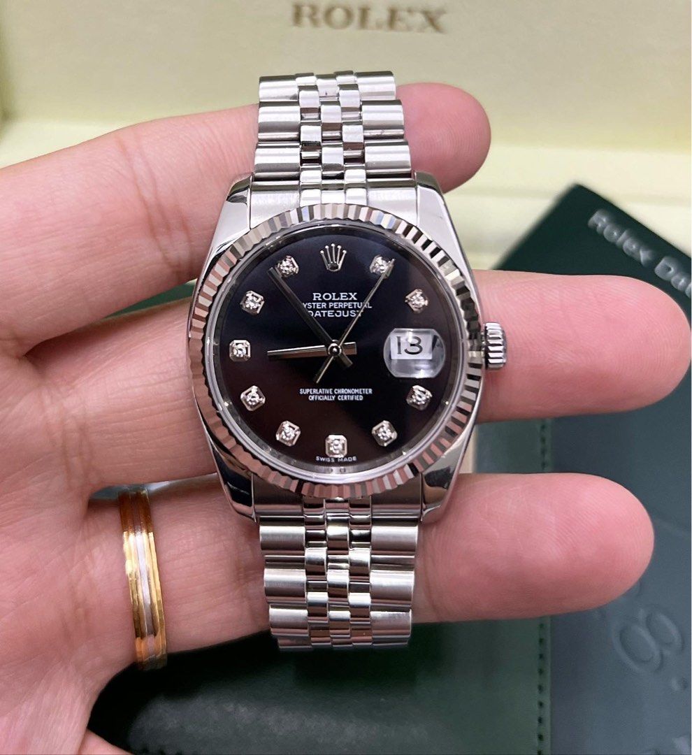 Used diamond rolex hotsell