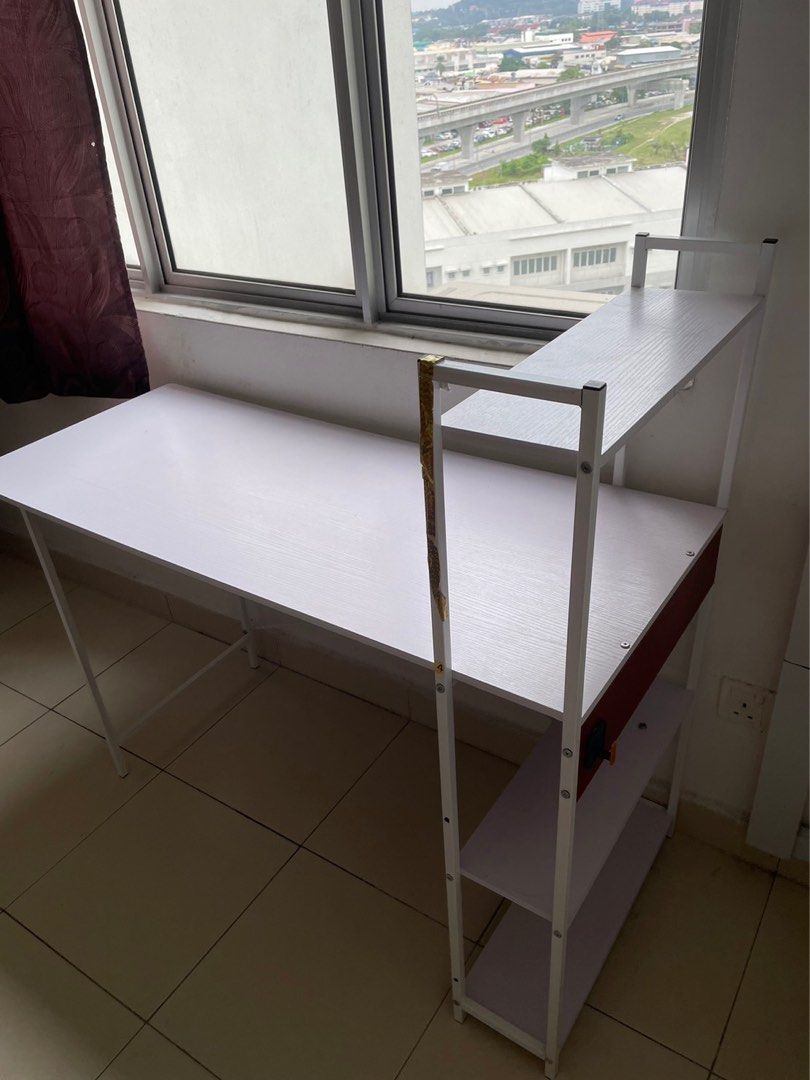 Used study table 120cm width, Furniture & Home Living, Furniture, Tables & Sets on Carousell