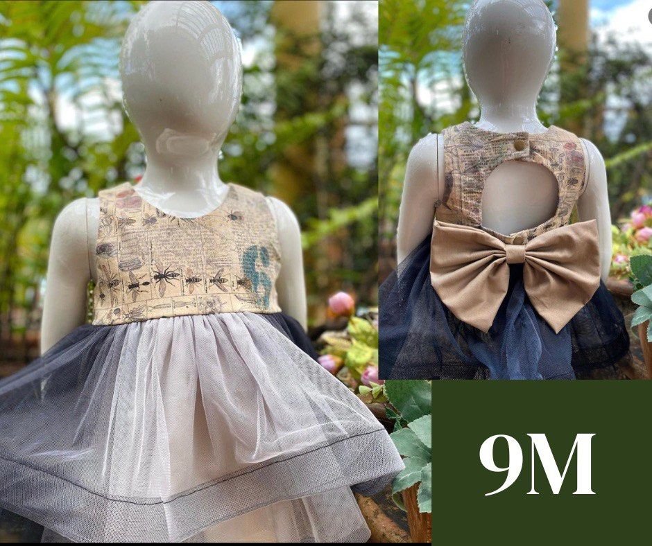 Vibtage kids dress classic tulle dress in vibtage pribt and ombre