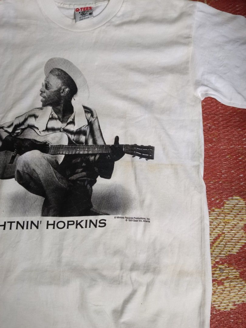 Vintage American Blues Guitarist Lightnin' Hopkins Tee, Men's Fashion ...