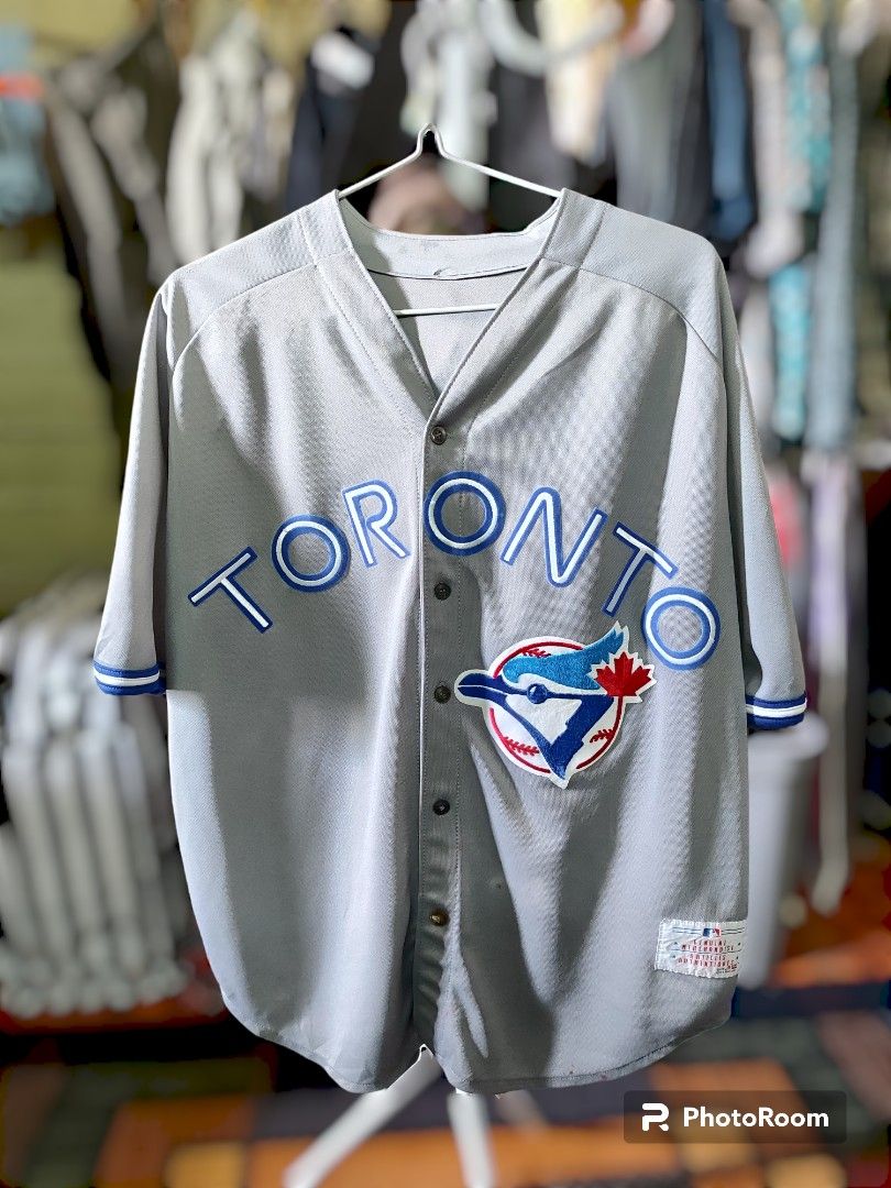 Toronto Blue Jays Authentic Grey Jersey Diamond Collection Rare Vintage Vtg  MLB