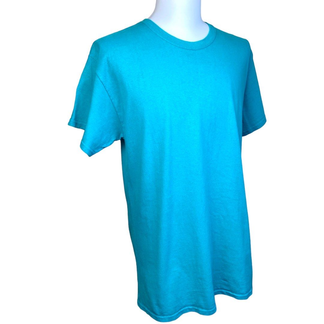 Vintage y2k Gildan Turquoise Plain Tshirt Men s Fashion Tops