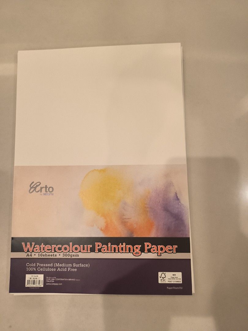 Watercolour painting paper, Hobbies & Toys, Stationery & Craft, Art