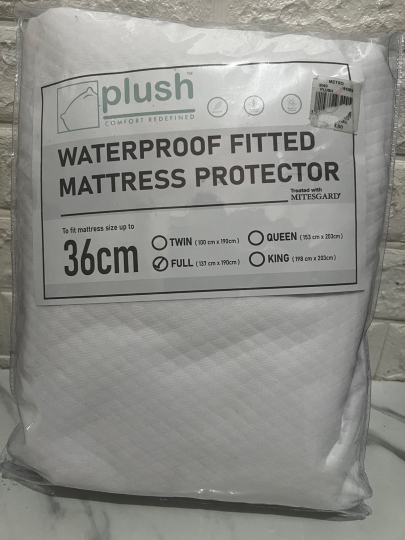 Waterproof Mattress Protector Double, Furniture & Home Living