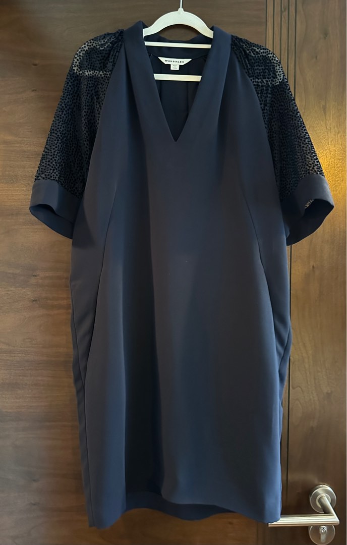 Whistles lina sales dobby sleeve dress