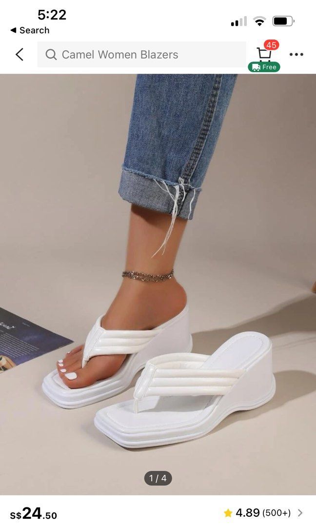 White store womens mules