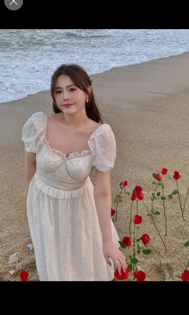 Girls plus size white dress discount