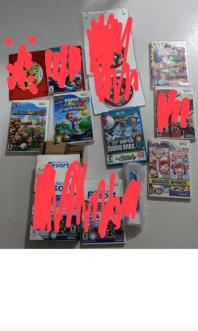 Wii U Games Nintendo Wii Sports Resort Super Mario Bros U Cooking Mama'S  2-Pack The House Of Dead Overkill Punch Out Super Mario Galaxy 2 Mario  Party 8 Nintendo Land With Mario