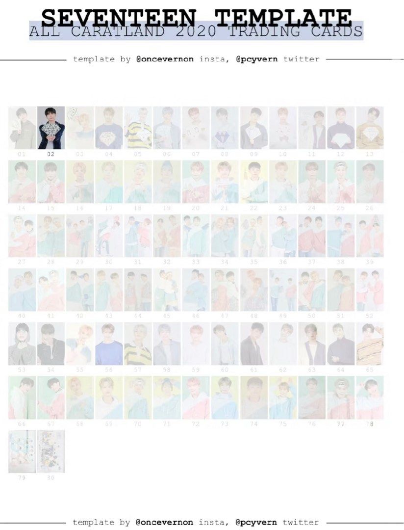 SEVENTEEN caratland2020 トレカコンプリート SEVENTEEN トレカ 52種