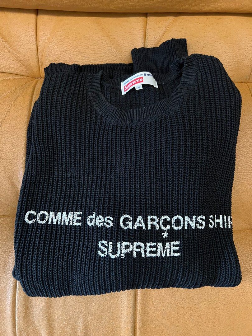 [XL] Supreme CDG Knit, Men's Fashion, Tops & Sets, Hoodies on Carousell